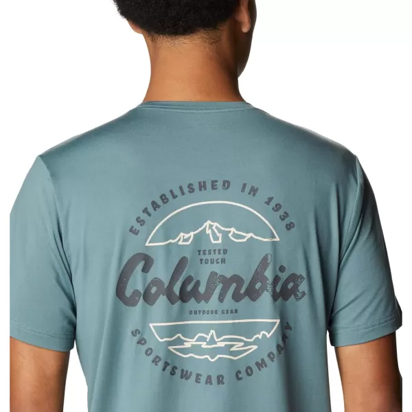 Columbia Mens Tech Trail Graphic TeeMetalLocal Script Back