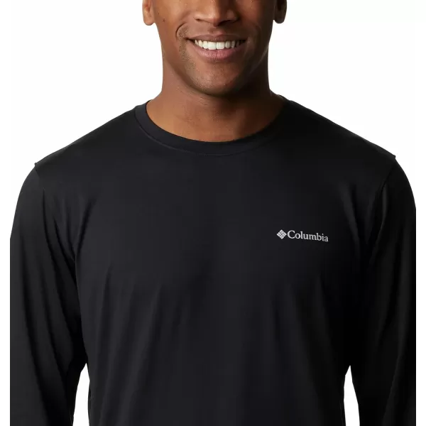 Columbia Mens Tech Trail Long Sleeve Crew II Black LargeColumbia Mens Tech Trail Long Sleeve Crew II Black Large