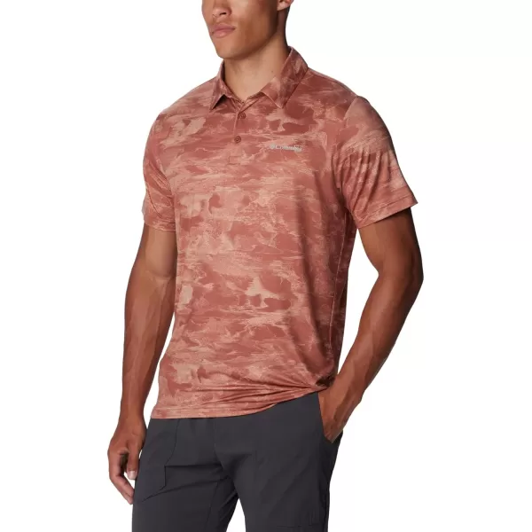 Columbia Mens Tech Trail Novelty PoloAuburn Beachwood