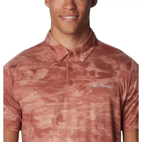 Columbia Mens Tech Trail Novelty PoloAuburn Beachwood