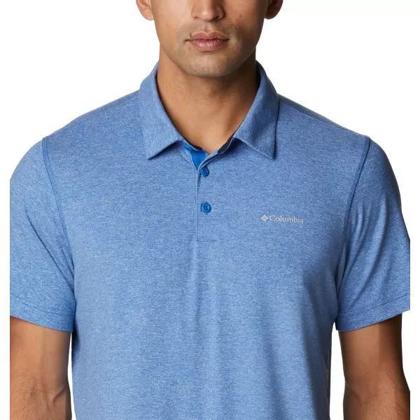 Columbia Mens Tech Trail PoloBright Indigo