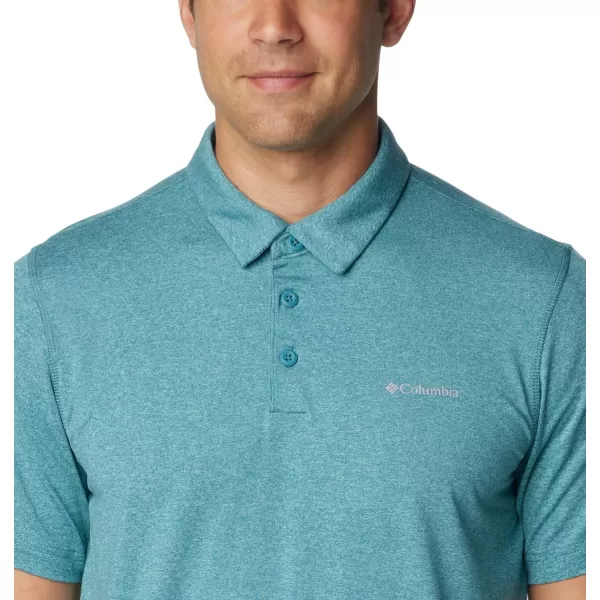 Columbia Mens Tech Trail PoloCloudburst Heather