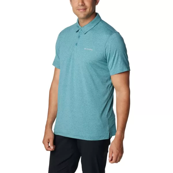 Columbia Mens Tech Trail PoloCloudburst Heather