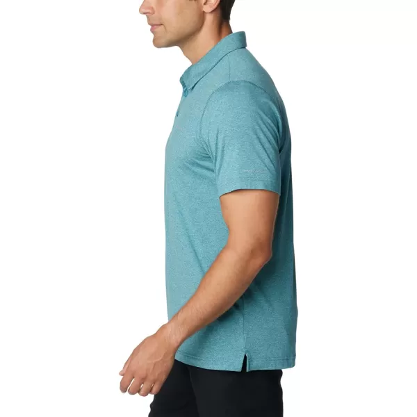 Columbia Mens Tech Trail PoloCloudburst Heather