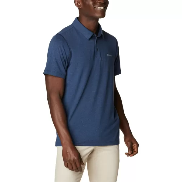 Columbia Mens Tech Trail PoloCollegiate Navy Heather