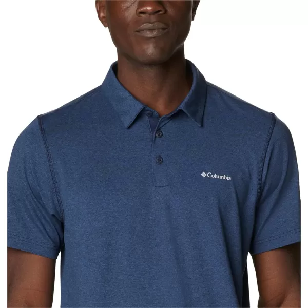 Columbia Mens Tech Trail PoloCollegiate Navy Heather