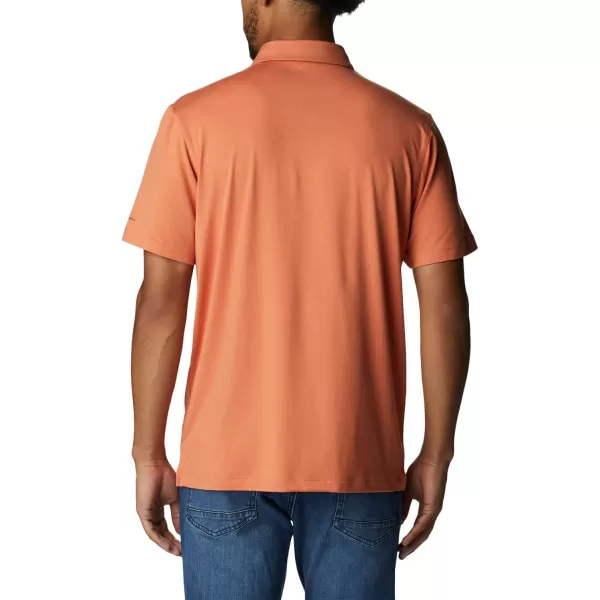 Columbia Mens Tech Trail PoloDesert Orange Heather