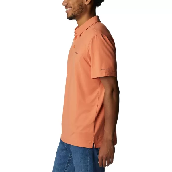 Columbia Mens Tech Trail PoloDesert Orange Heather