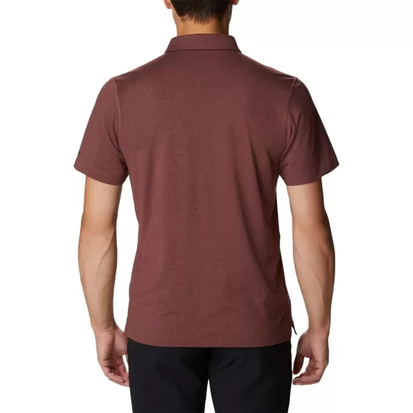 Columbia Mens Tech Trail PoloLight Raisin Heather