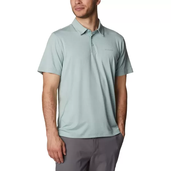 Columbia Mens Tech Trail PoloNiagara Heather