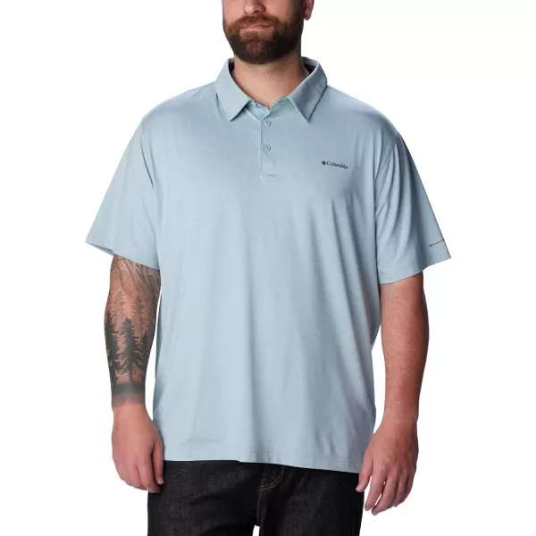 Columbia Mens Tech Trail PoloStone Blue Heather