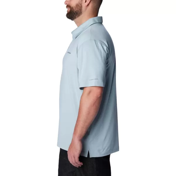 Columbia Mens Tech Trail PoloStone Blue Heather