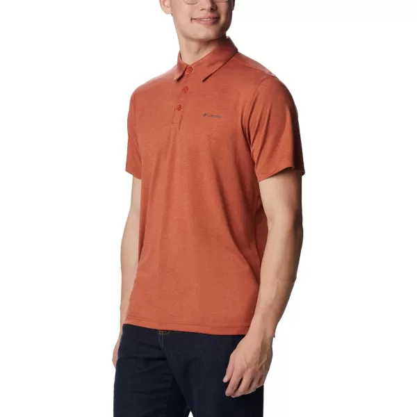 Columbia Mens Tech Trail PoloWarp Red Heather