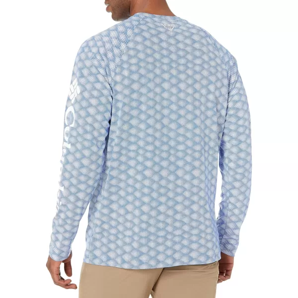 Columbia Mens Terminal Deflector Printed LsVivid Blue Scale Dots