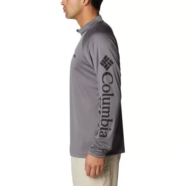 Columbia Mens Terminal Tackle 14 ZipCity GreyBlack Logo