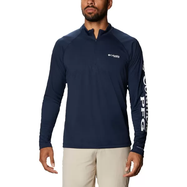 Columbia Mens Terminal Tackle 14 ZipCollegiate NavyWhite