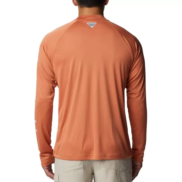 Columbia Mens Terminal Tackle 14 ZipIsland OrangeSpring Blue Logo