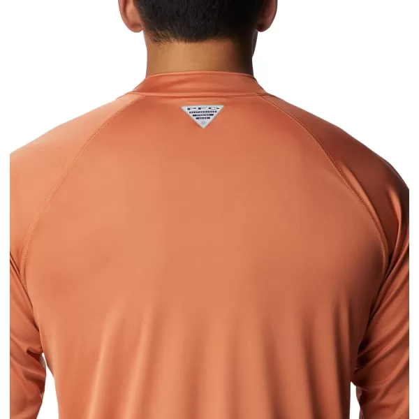 Columbia Mens Terminal Tackle 14 ZipIsland OrangeSpring Blue Logo