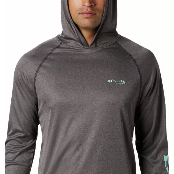 Columbia Mens Terminal Tackle Heather HoodieBlack Heather  Gulf Stream Logo