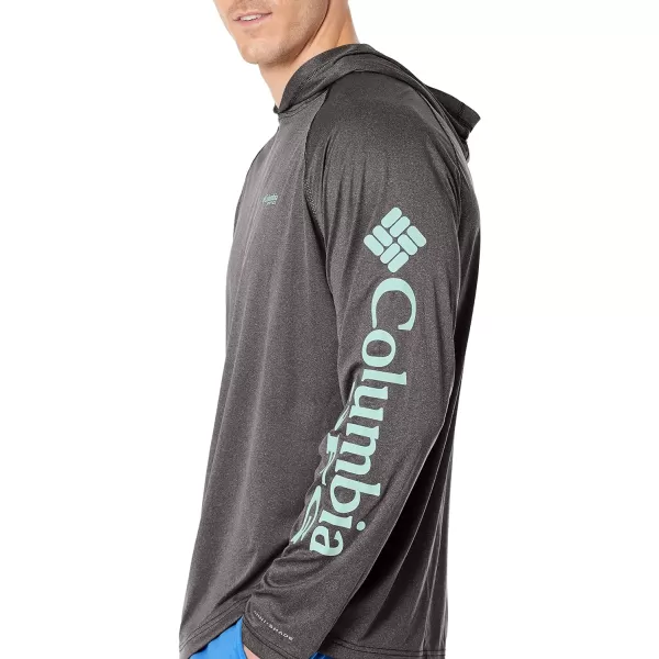 Columbia Mens Terminal Tackle Heather HoodieBlack Heather  Gulf Stream Logo