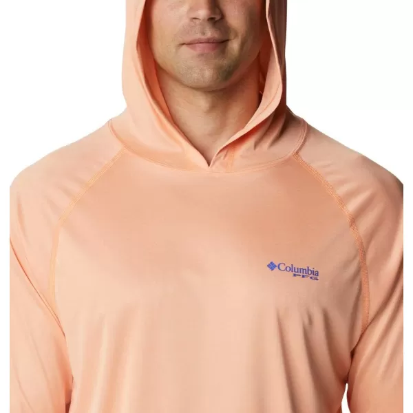 Columbia Mens Terminal Tackle Heather HoodieBright Nectar HeatherVivid Blue Logo