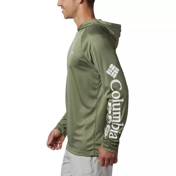 Columbia Mens Terminal Tackle Heather HoodieCypress HeatherWhite Logo