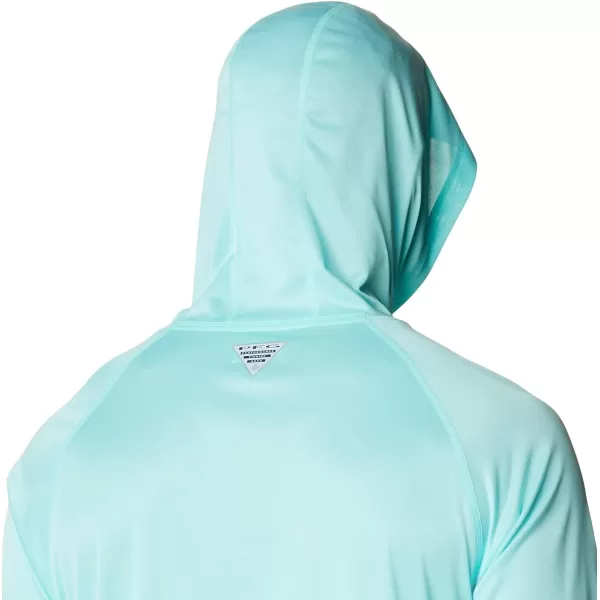 Columbia Mens Terminal Tackle Heather HoodieGulf Stream HeatherBright Nectar Logo