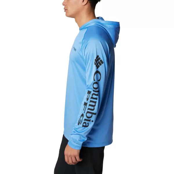 Columbia Mens Terminal Tackle Heather HoodieHyper Blue HeatherBlack Logo