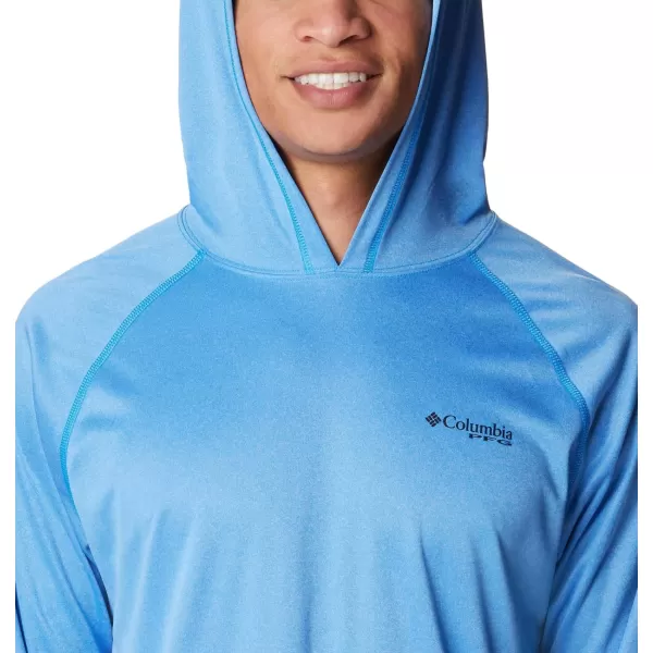 Columbia Mens Terminal Tackle Heather HoodieHyper Blue HeatherBlack Logo