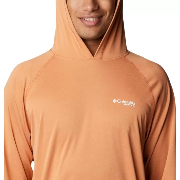 Columbia Mens Terminal Tackle Heather HoodieIsland Orange HeatherWhite Logo