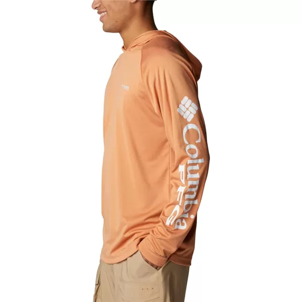 Columbia Mens Terminal Tackle Heather HoodieIsland Orange HeatherWhite Logo