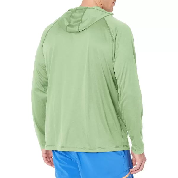 Columbia Mens Terminal Tackle Heather HoodieLime Glow HeatherWhite Logo