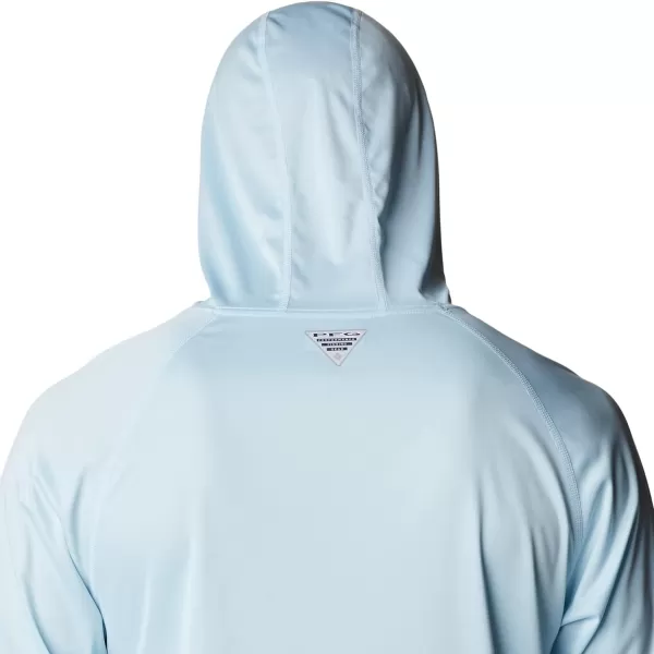 Columbia Mens Terminal Tackle Heather HoodieSpring Blue HeatherCarbon Logo