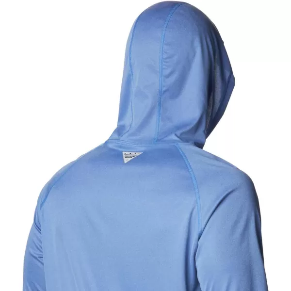 Columbia Mens Terminal Tackle Heather HoodieVivid Blue HeatherWinter Green Logo