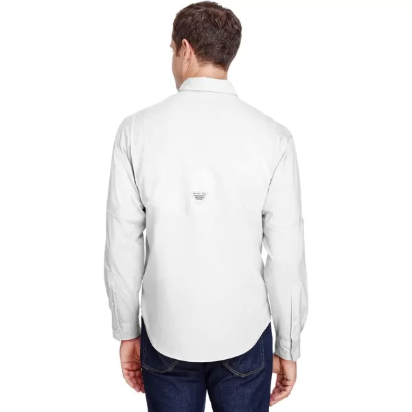 Columbia Mens Terminal Tackle Heather Long Sleeve ShirtWhite