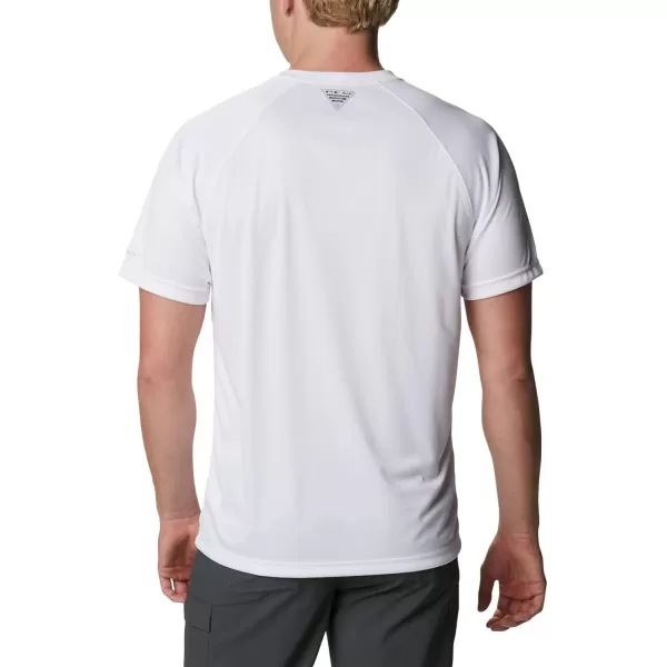 Columbia Mens Terminal Tackle Heather Ss ShirtWhite HeatherCool Grey Logo