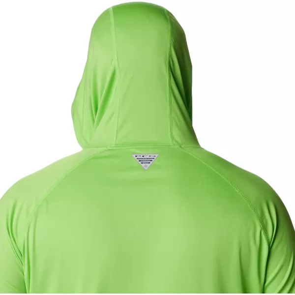 Columbia Mens Terminal Tackle HoodieGreen MambaBlack Logo