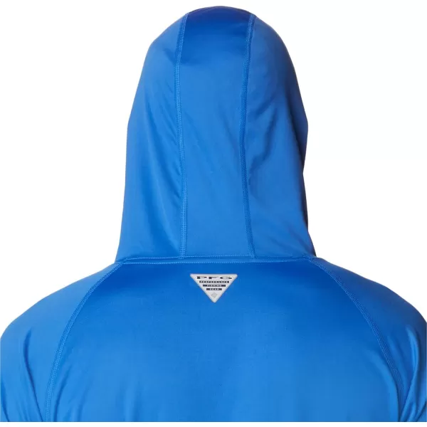 Columbia Mens Terminal Tackle HoodieVivid BlueCool Grey Logo