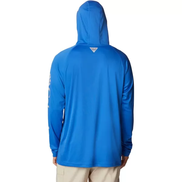 Columbia Mens Terminal Tackle HoodieVivid BlueCool Grey Logo