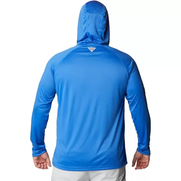 Columbia Mens Terminal Tackle HoodieVivid BlueCool Grey Logo