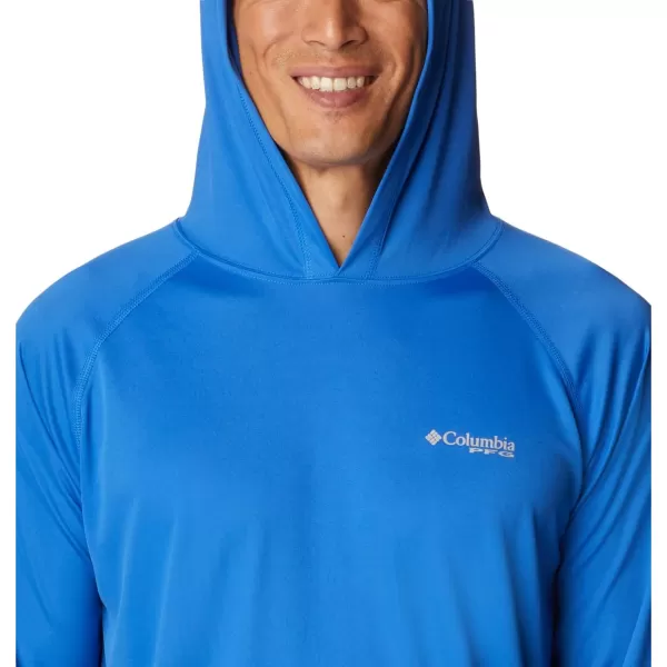 Columbia Mens Terminal Tackle HoodieVivid BlueCool Grey Logo