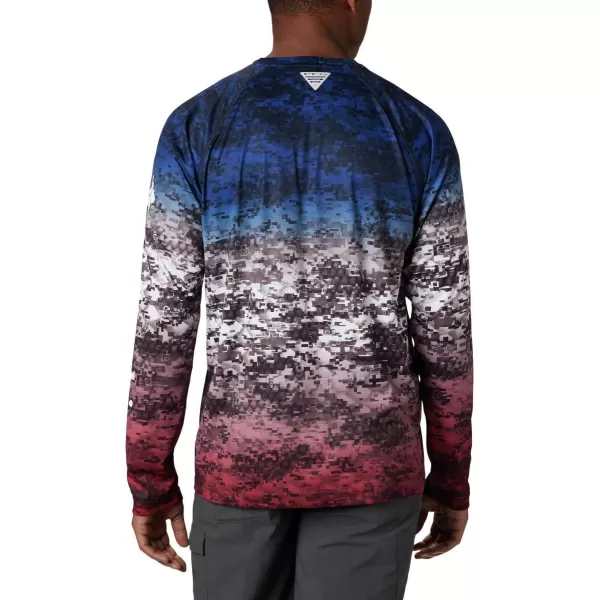 Columbia Mens Terminal Tackle Long Sleeve Shirt Wicking MaterialAmericana Digi Camo Fade