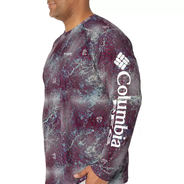 Columbia Mens Terminal Tackle Long Sleeve Shirt Wicking MaterialCarbon Realtree Mako