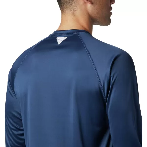 Columbia Mens Terminal Tackle Long Sleeve Shirt Wicking MaterialCarbonSunlit Logo