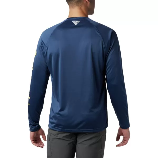 Columbia Mens Terminal Tackle Long Sleeve Shirt Wicking MaterialCarbonSunlit Logo