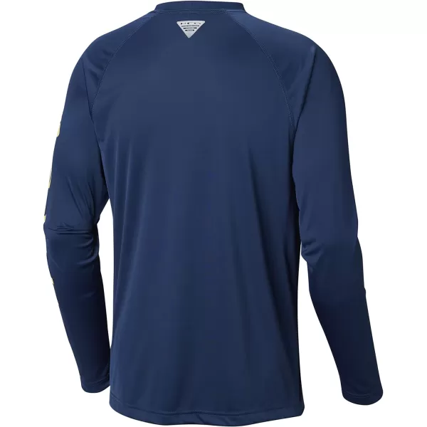 Columbia Mens Terminal Tackle Long Sleeve Shirt Wicking MaterialCarbonSunlit Logo