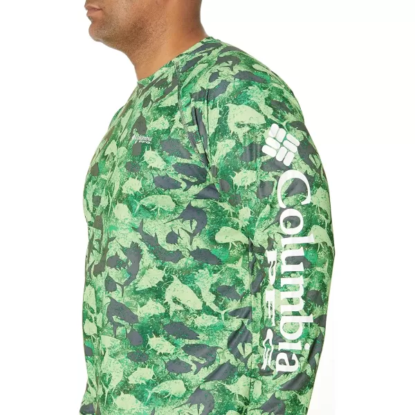 Columbia Mens Terminal Tackle Long Sleeve Shirt Wicking MaterialCity Grey Inside Out Camo