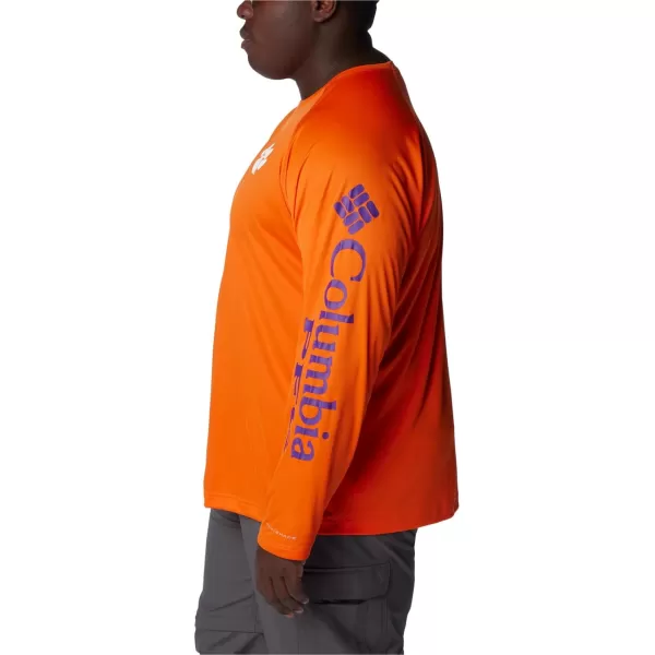 Columbia Mens Terminal Tackle Long Sleeve Shirt Wicking MaterialCle  Spark Orange