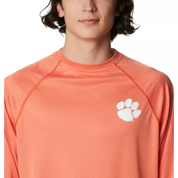 Columbia Mens Terminal Tackle Long Sleeve Shirt Wicking MaterialClemson Tigers 31