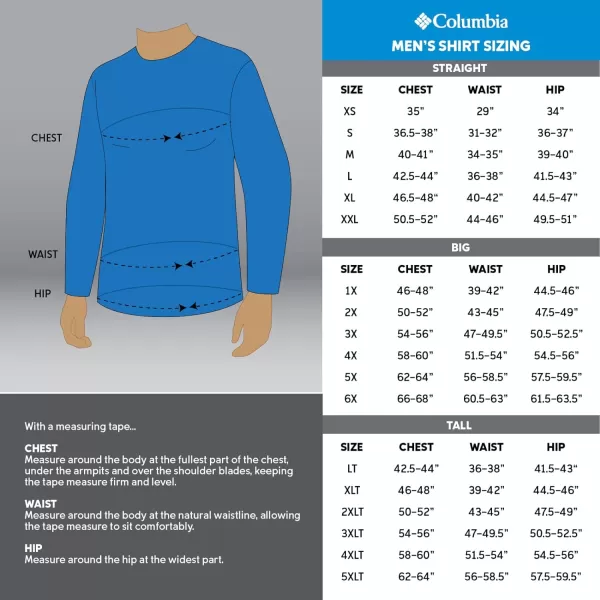 Columbia Mens Terminal Tackle Long Sleeve Shirt Wicking MaterialCollegiate NavyOcean Blue Deepwater